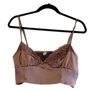 Taupe Garage Women's Lace Trim Bustier
